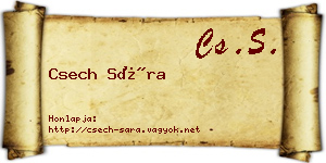 Csech Sára névjegykártya